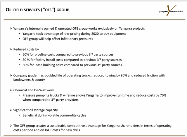 Yangarra Resources Operating Cost Declines Summarized